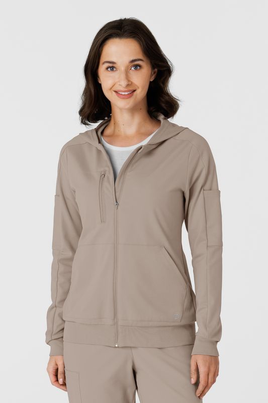 Felpa donna 8159 zip e cappuccio cloud