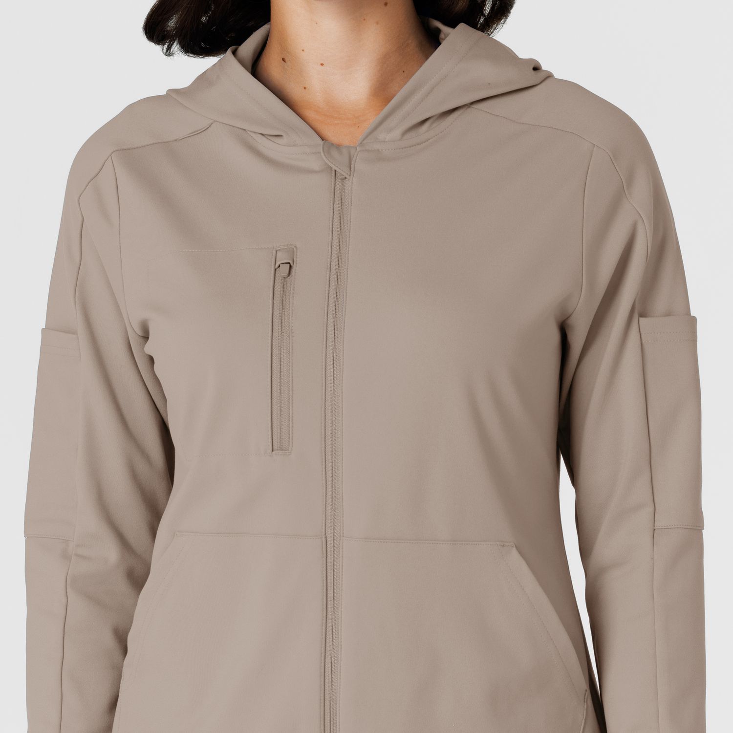 Felpa donna 8159 zip e cappuccio cloud