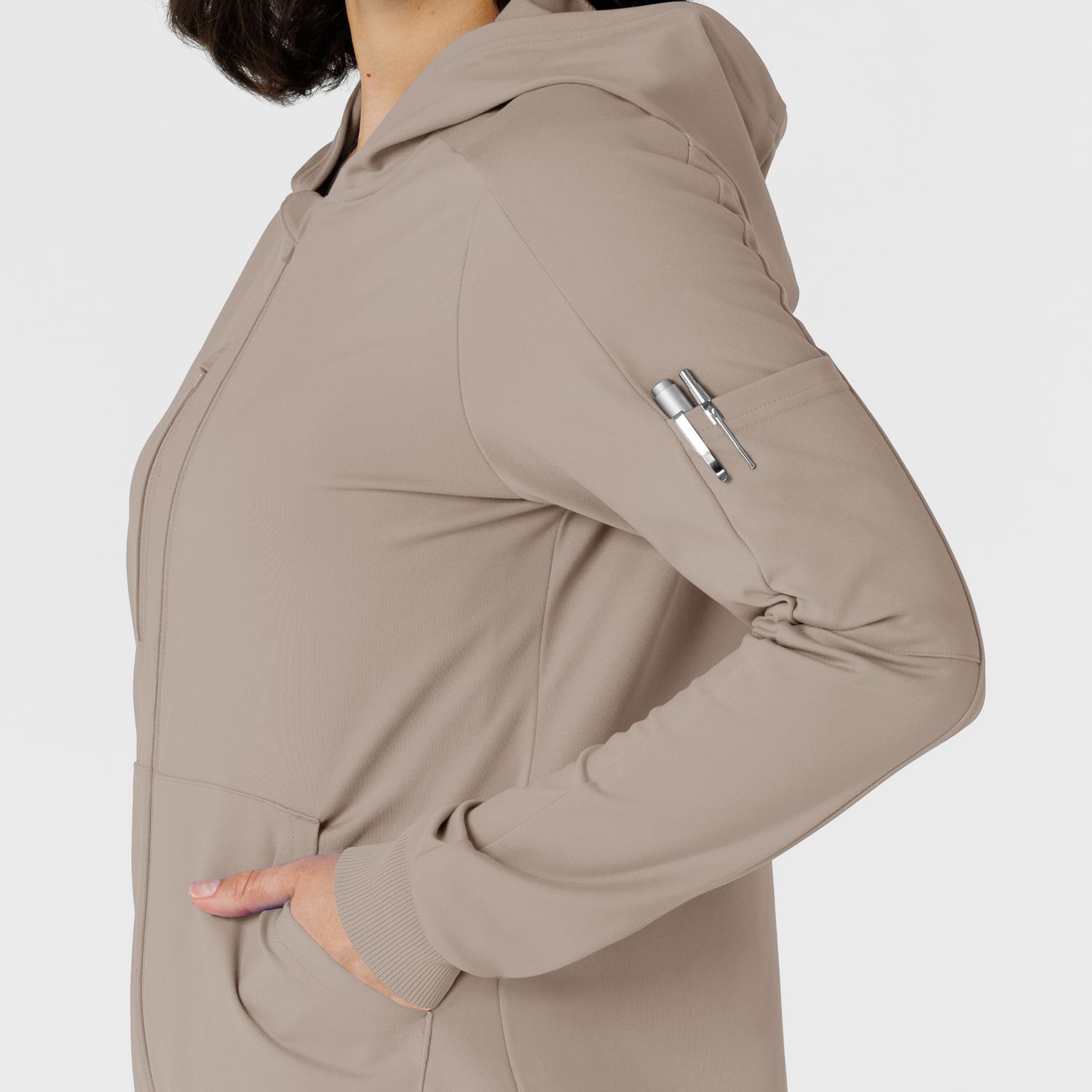 Felpa donna 8159 zip e cappuccio cloud