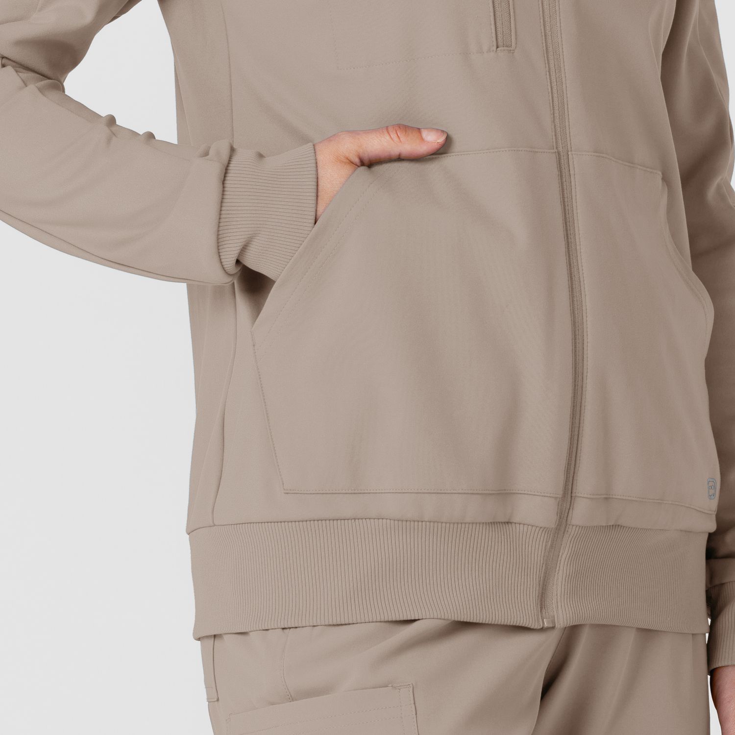 Felpa donna 8159 zip e cappuccio cloud