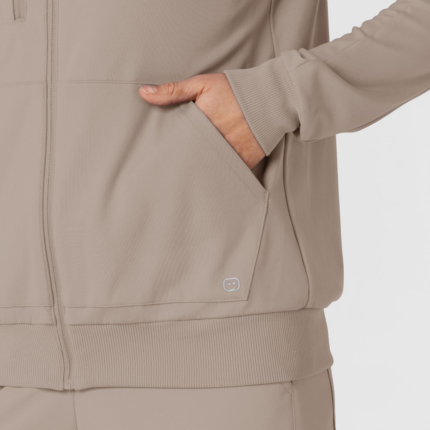 Felpa donna 8159 zip e cappuccio cloud