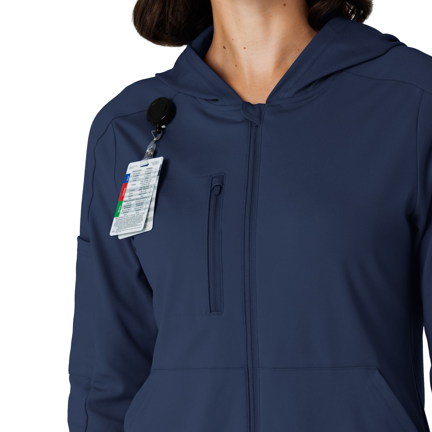 Felpa donna 8159 zip e cappuccio navy blue