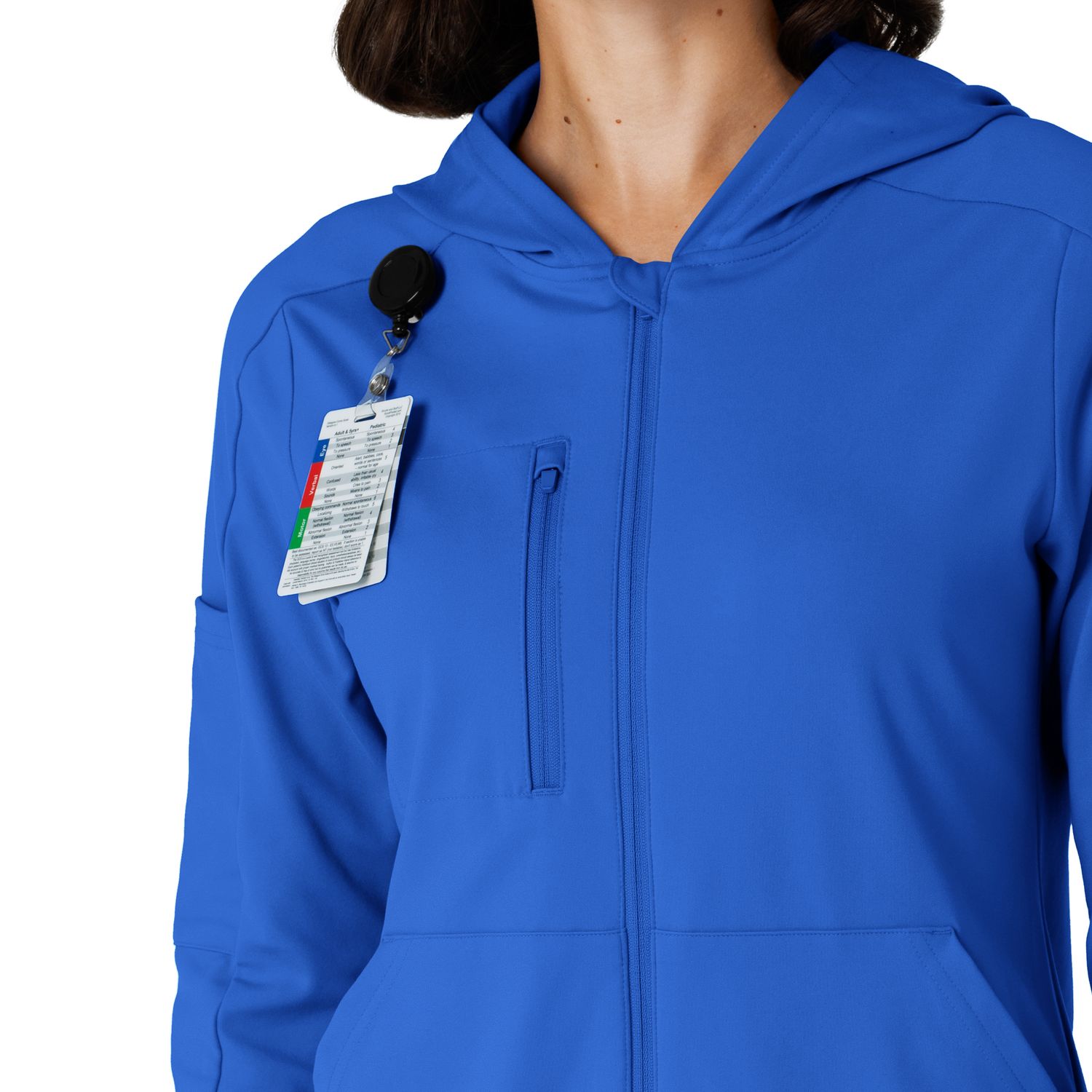 Felpa donna 8159 zip e cappuccio royal blue