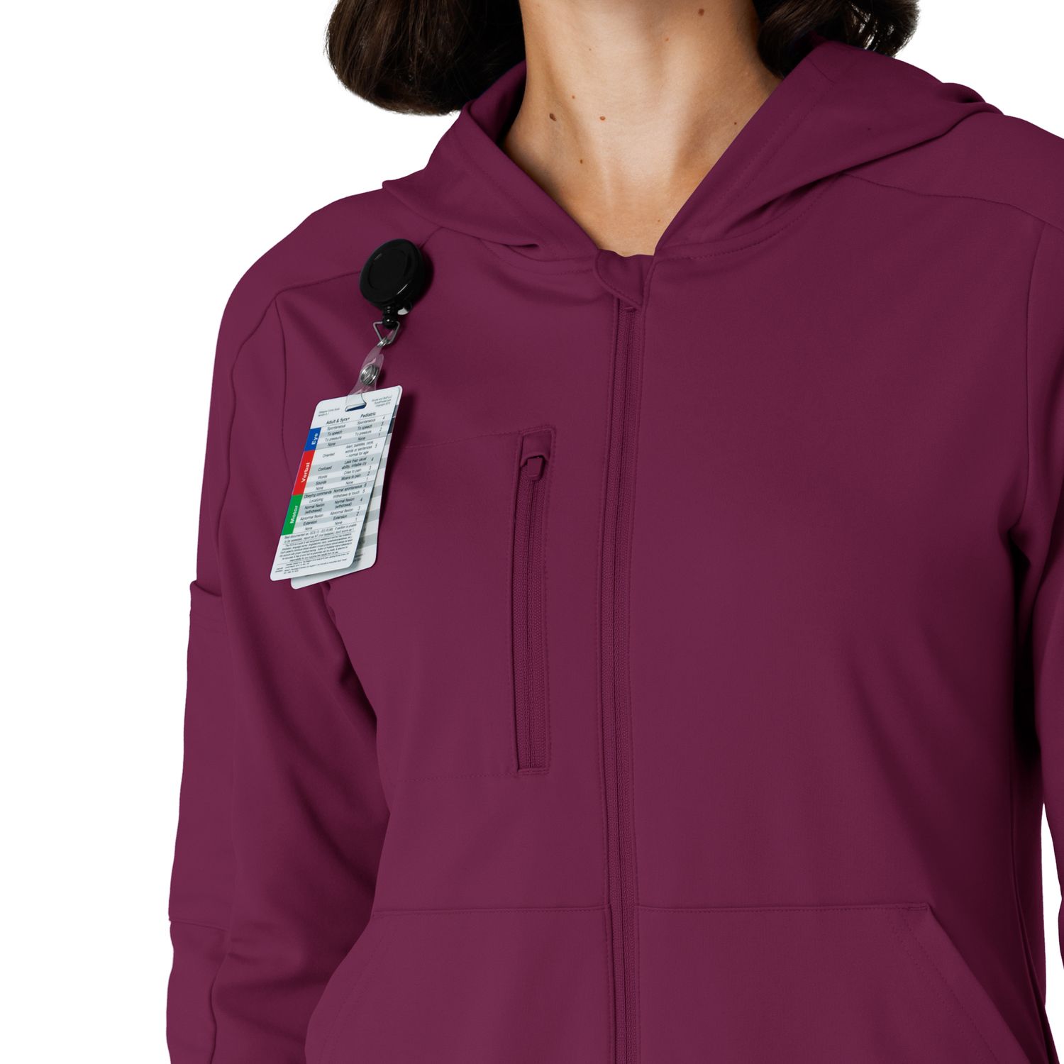 Felpa donna 8159 zip e cappuccio wine