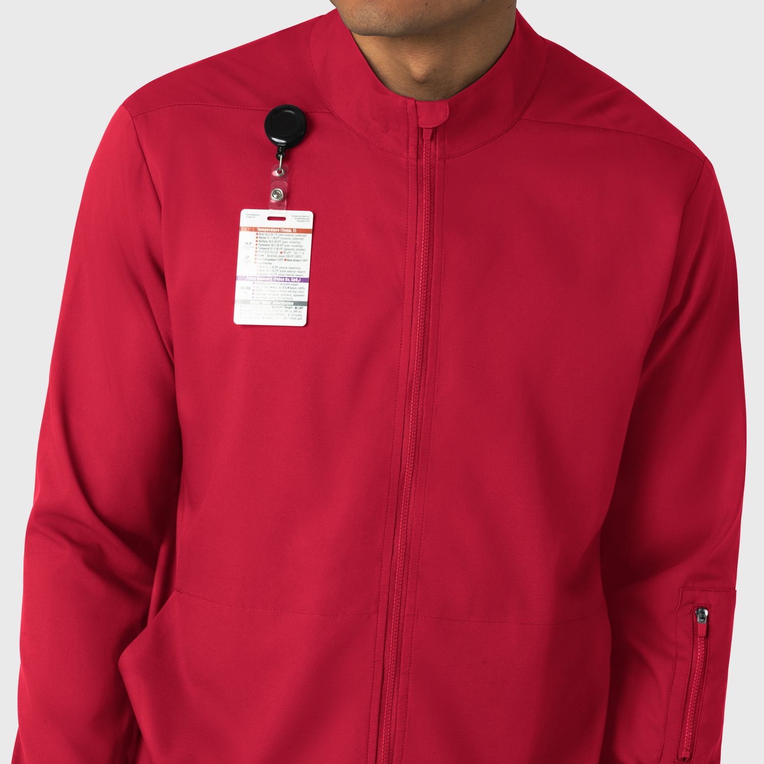 Casacca uomo 8351 manica lunga e zip red