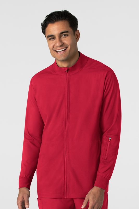 Casacca uomo 8351 manica lunga e zip red