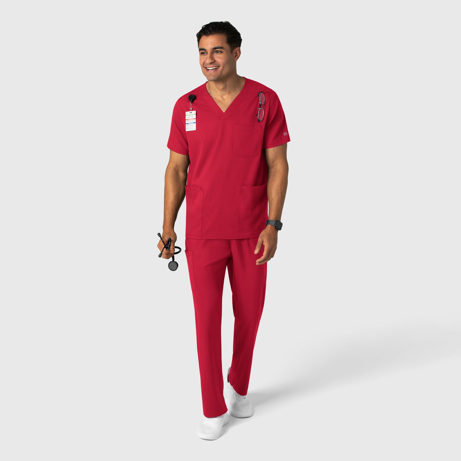 Casacca uomo 6351 scollo a V red