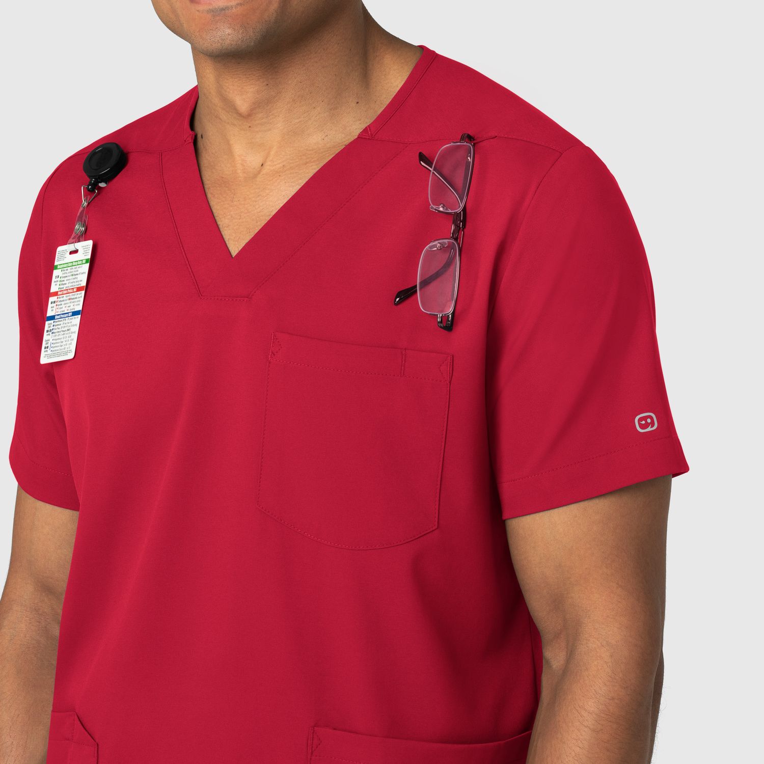Casacca uomo 6351 scollo a V red