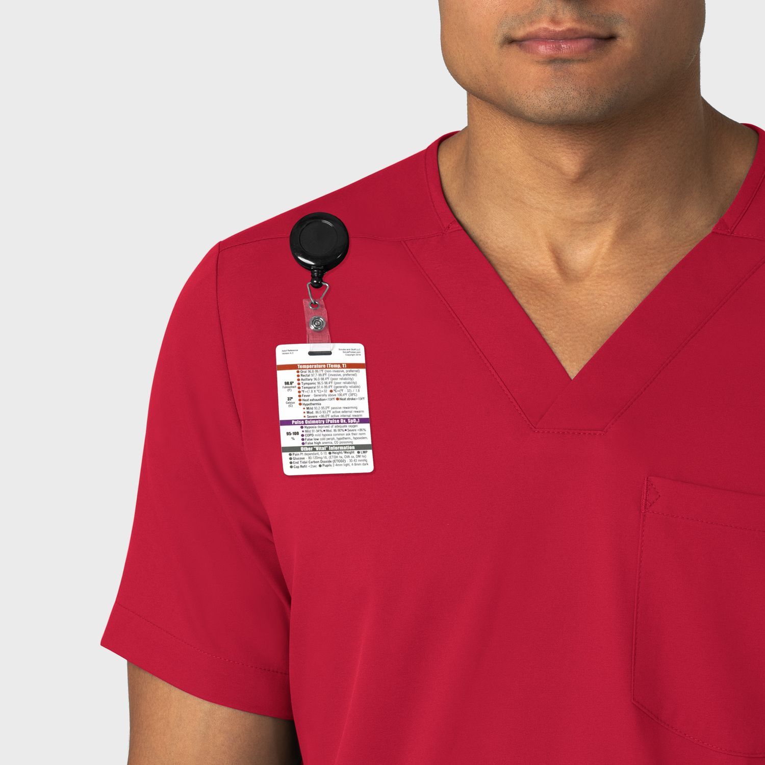 Casacca uomo 6351 scollo a V red
