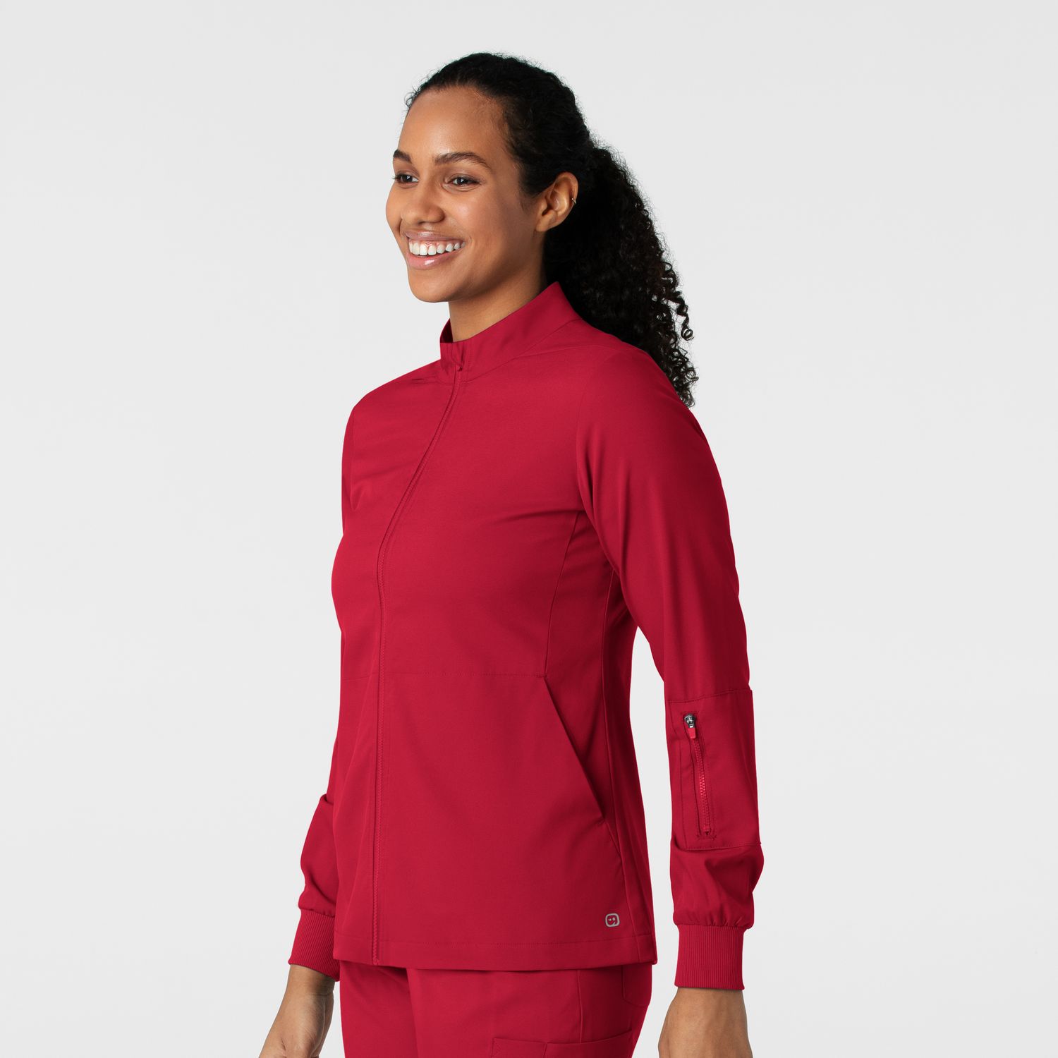 Casacca donna 8151 manica lunga e zip red