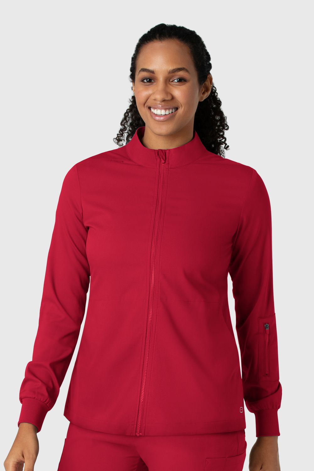 Casacca donna 8151 manica lunga e zip red