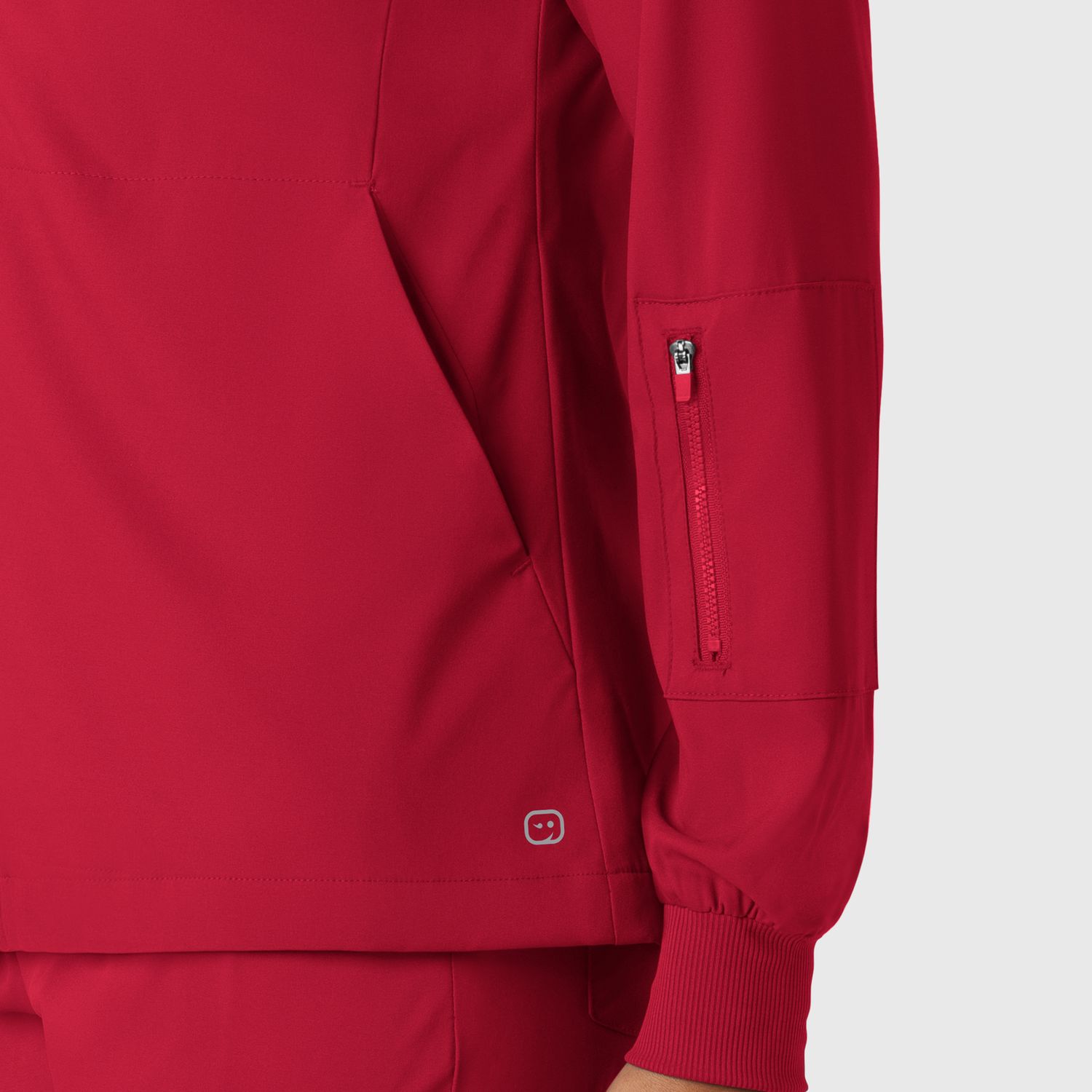 Casacca donna 8151 manica lunga e zip red