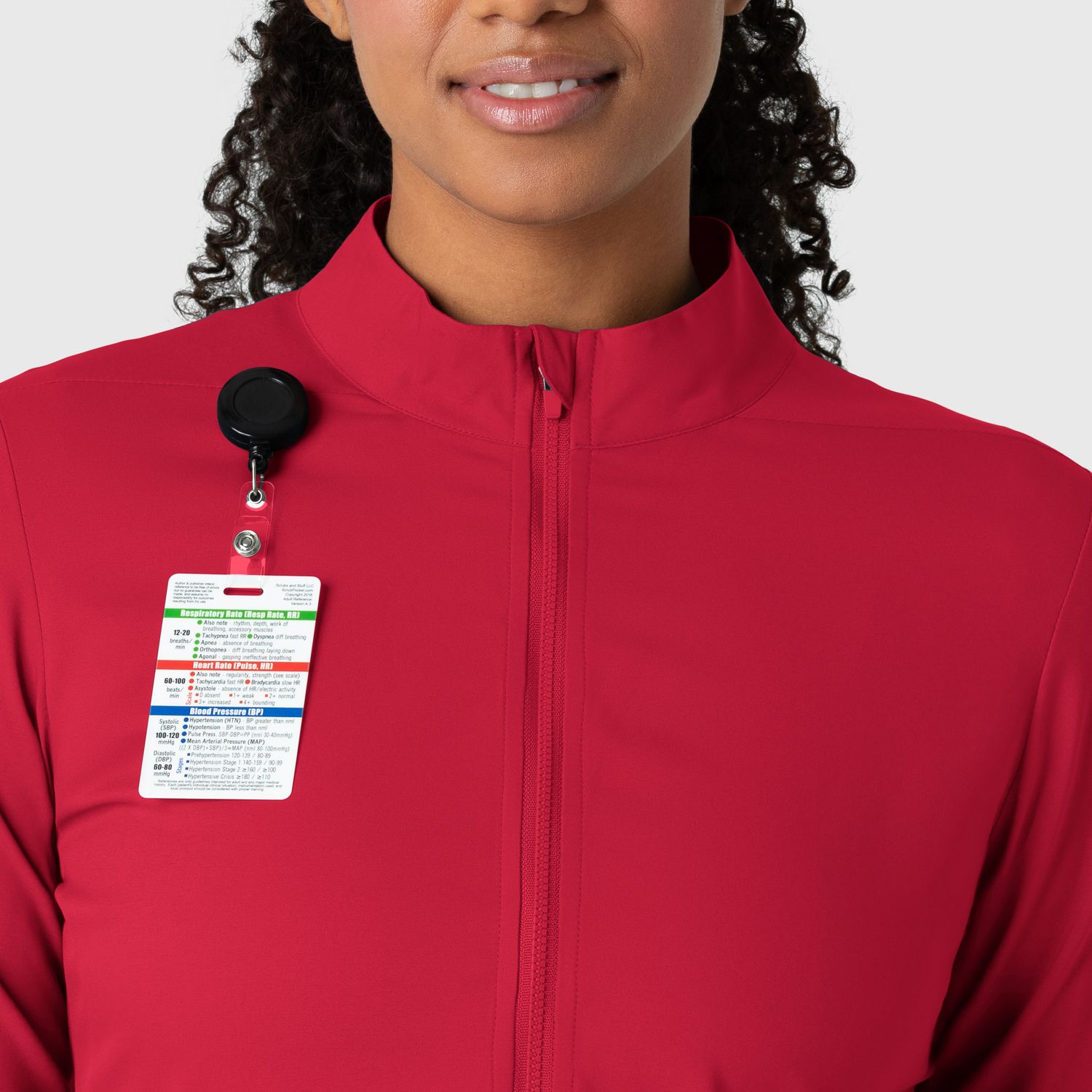 Casacca donna 8151 manica lunga e zip red