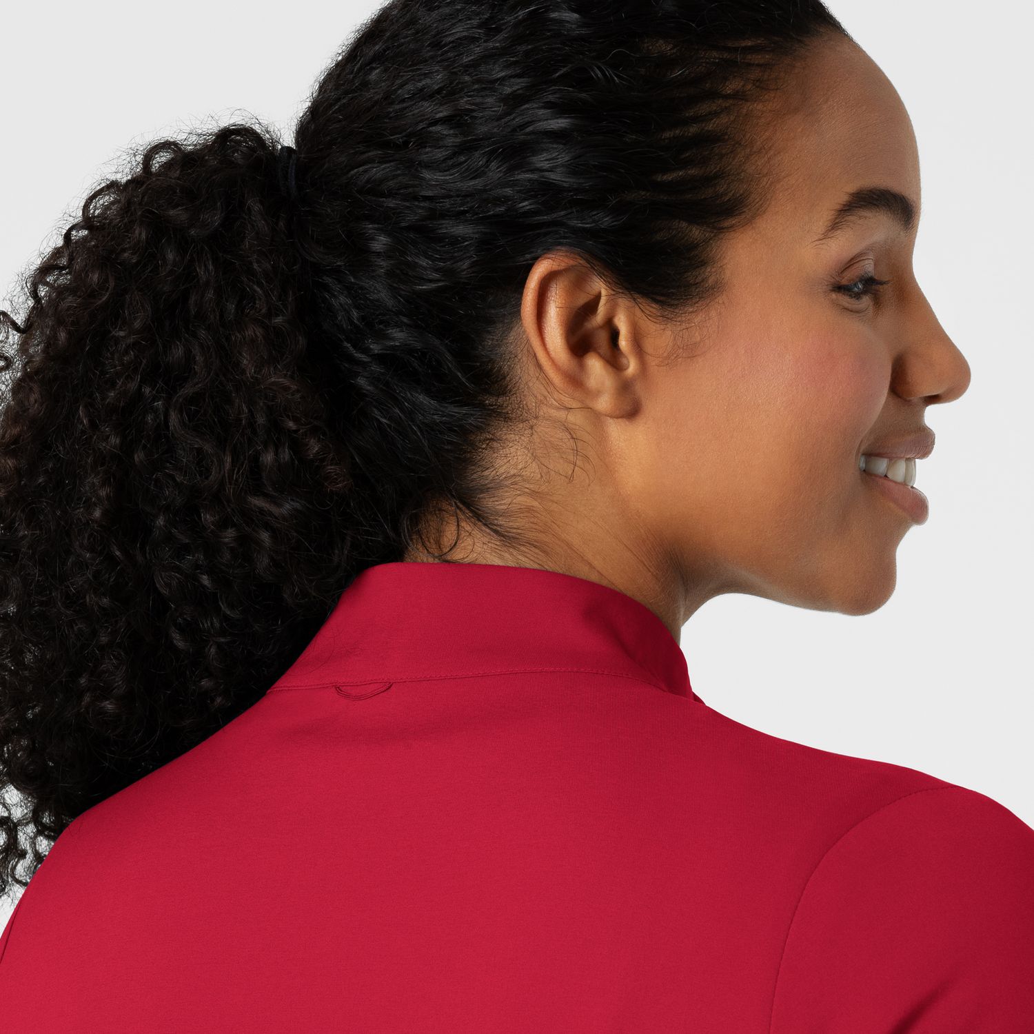 Casacca donna 8151 manica lunga e zip red