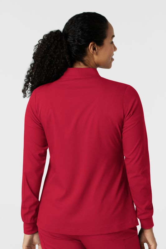 Casacca donna 8151 manica lunga e zip red