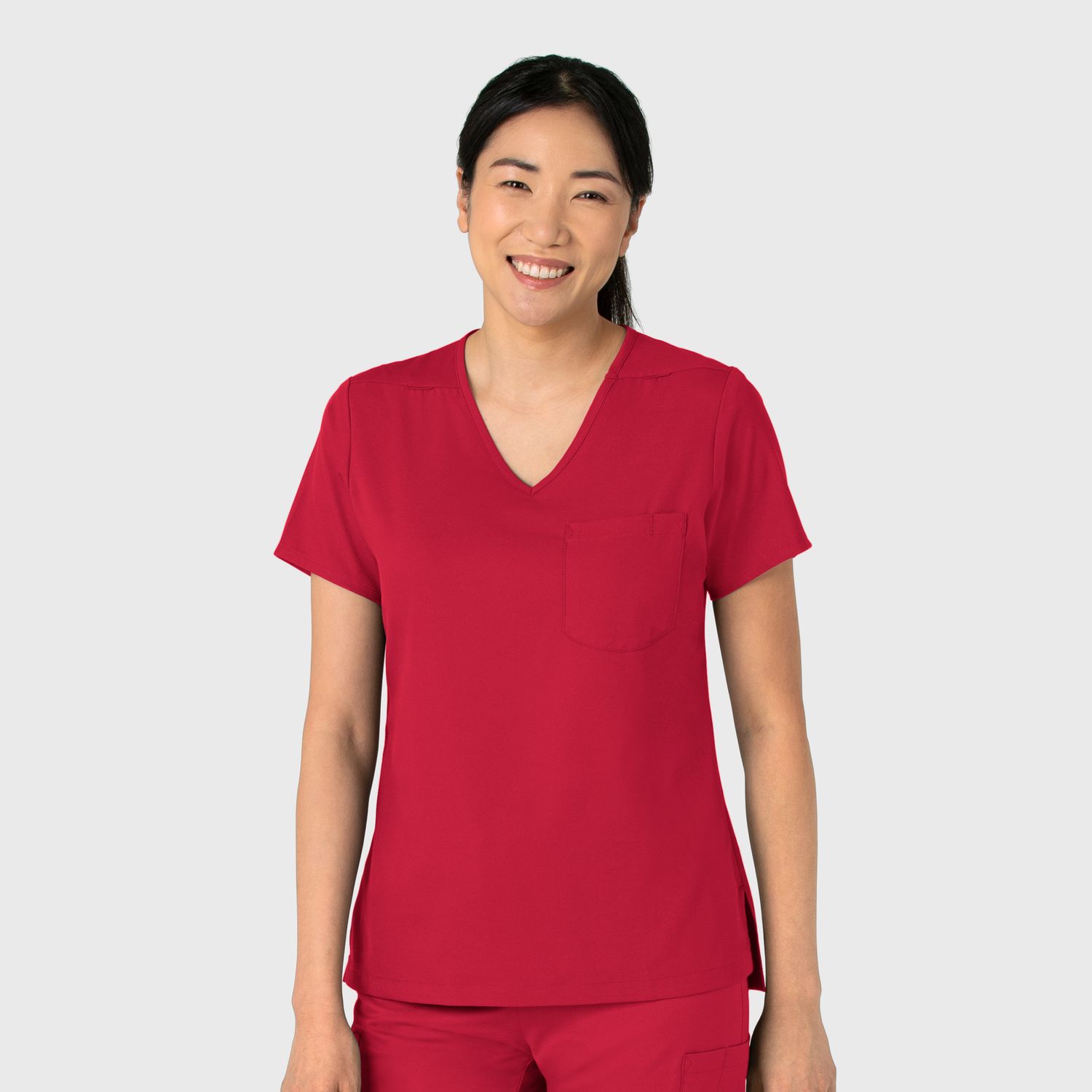 Casacca donna 6151 scollo a V red
