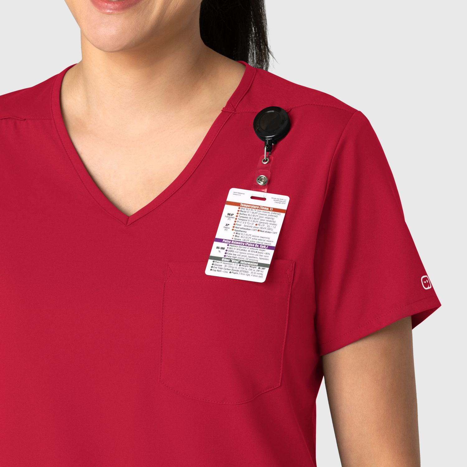 Casacca donna 6151 scollo a V red