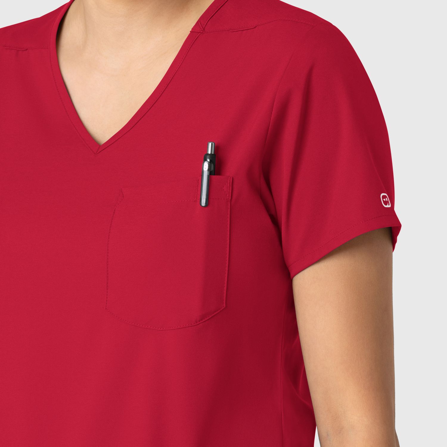 Casacca donna 6151 scollo a V red