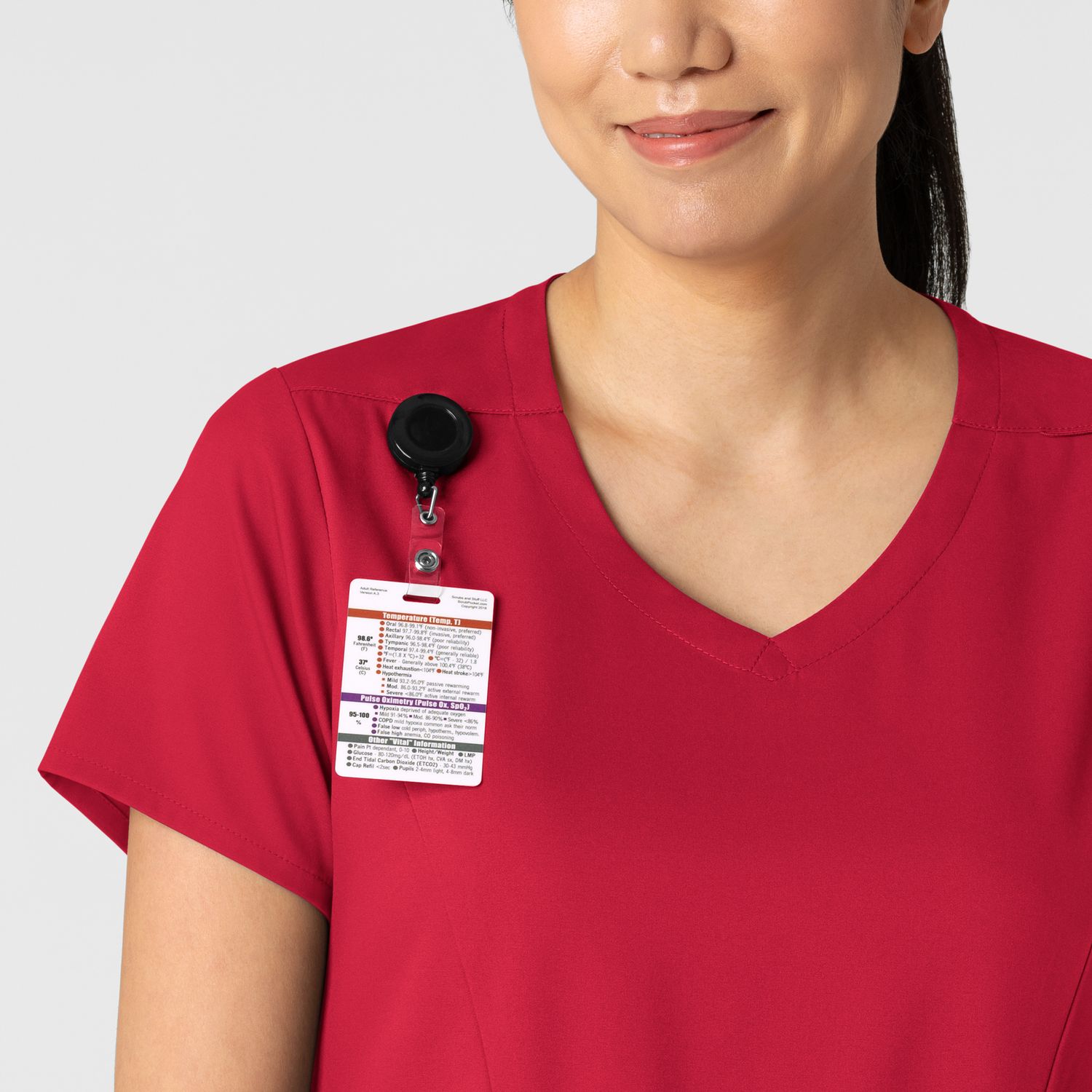 Casacca donna 6251 scollo a V red