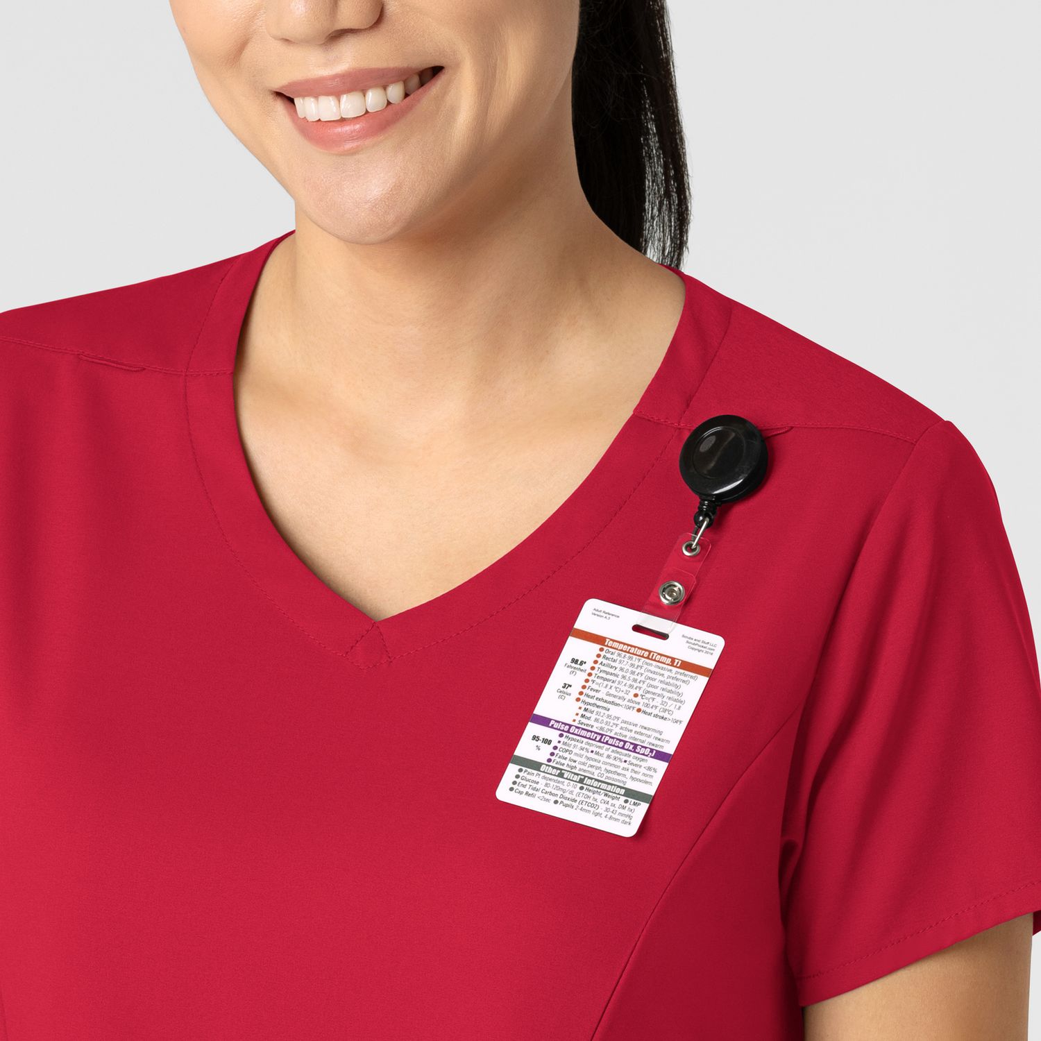 Casacca donna 6251 scollo a V red