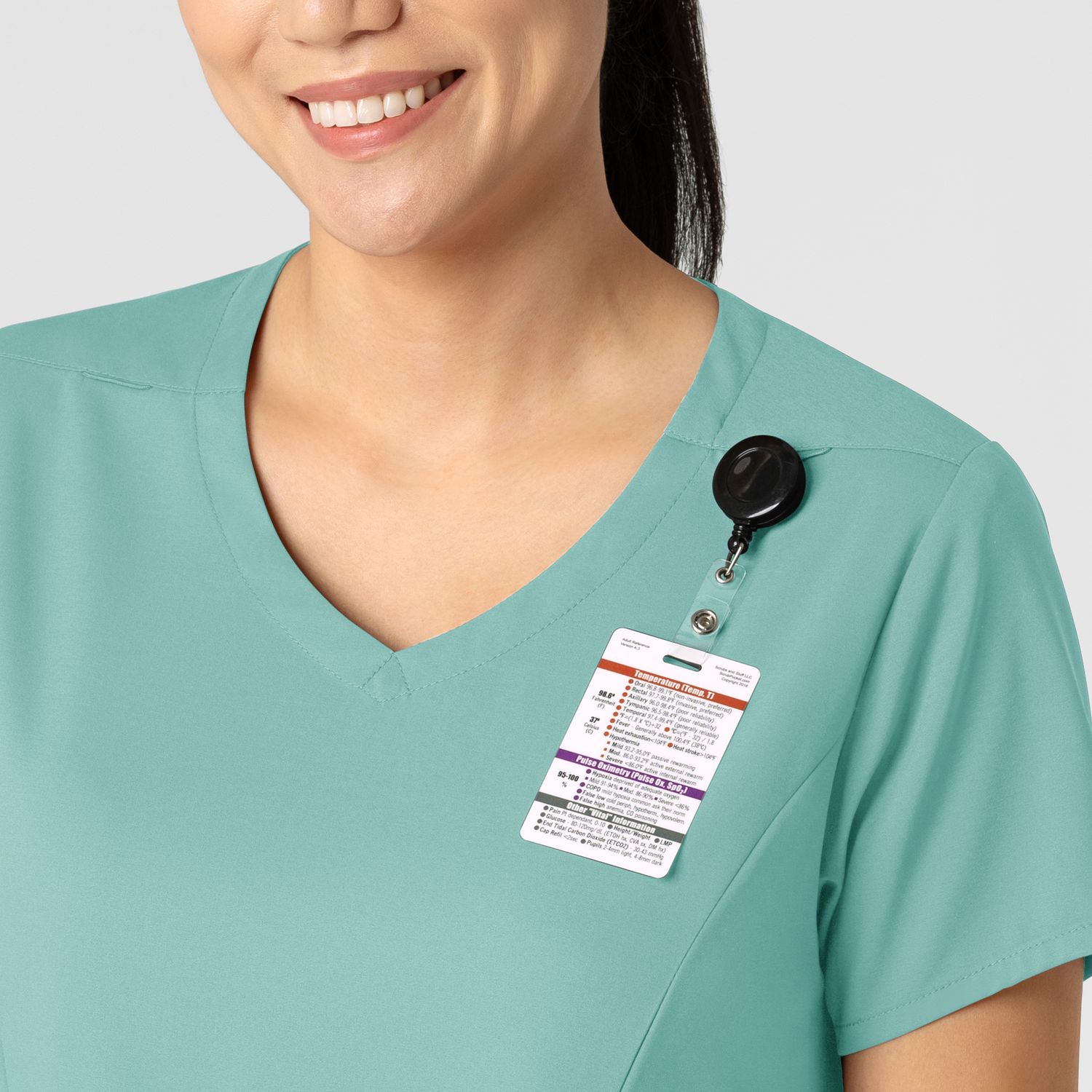 Casacca donna 6251 scollo a V turquoise