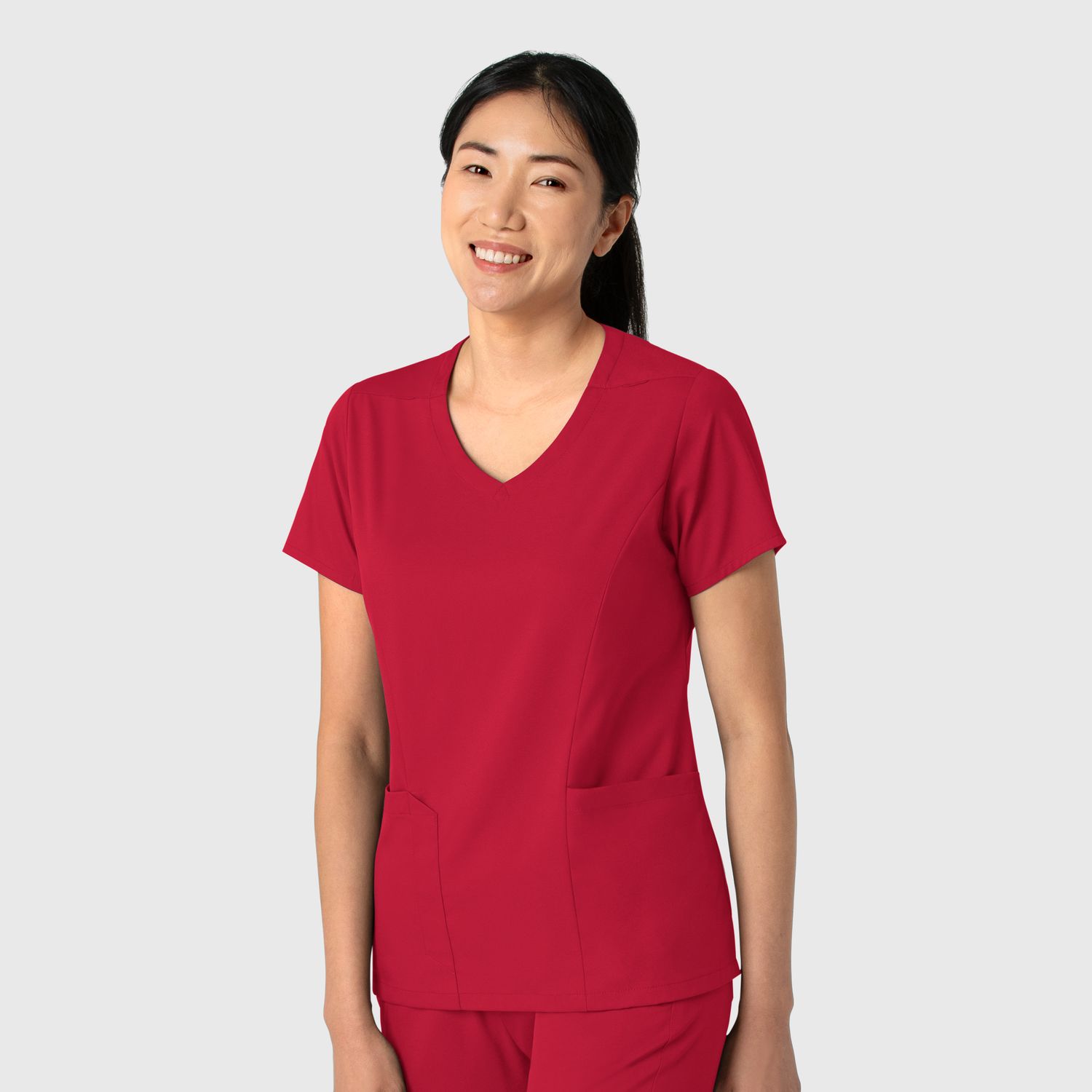 Casacca donna 6251 scollo a V red