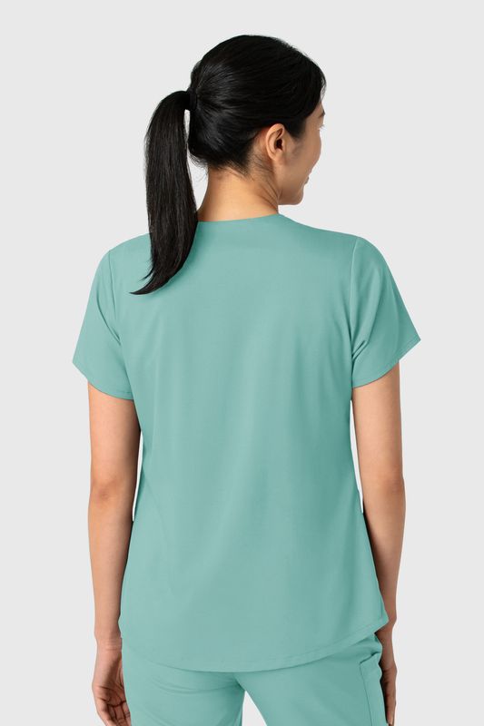 Casacca donna 6251 scollo a V turquoise