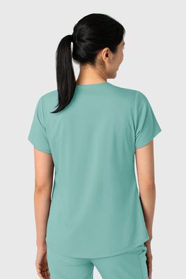 Casacca donna 6251 scollo a V turquoise