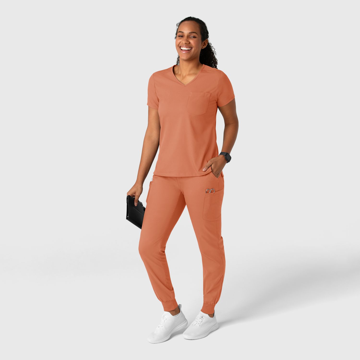Pantalone donna 5151 jogger cargo terracotta