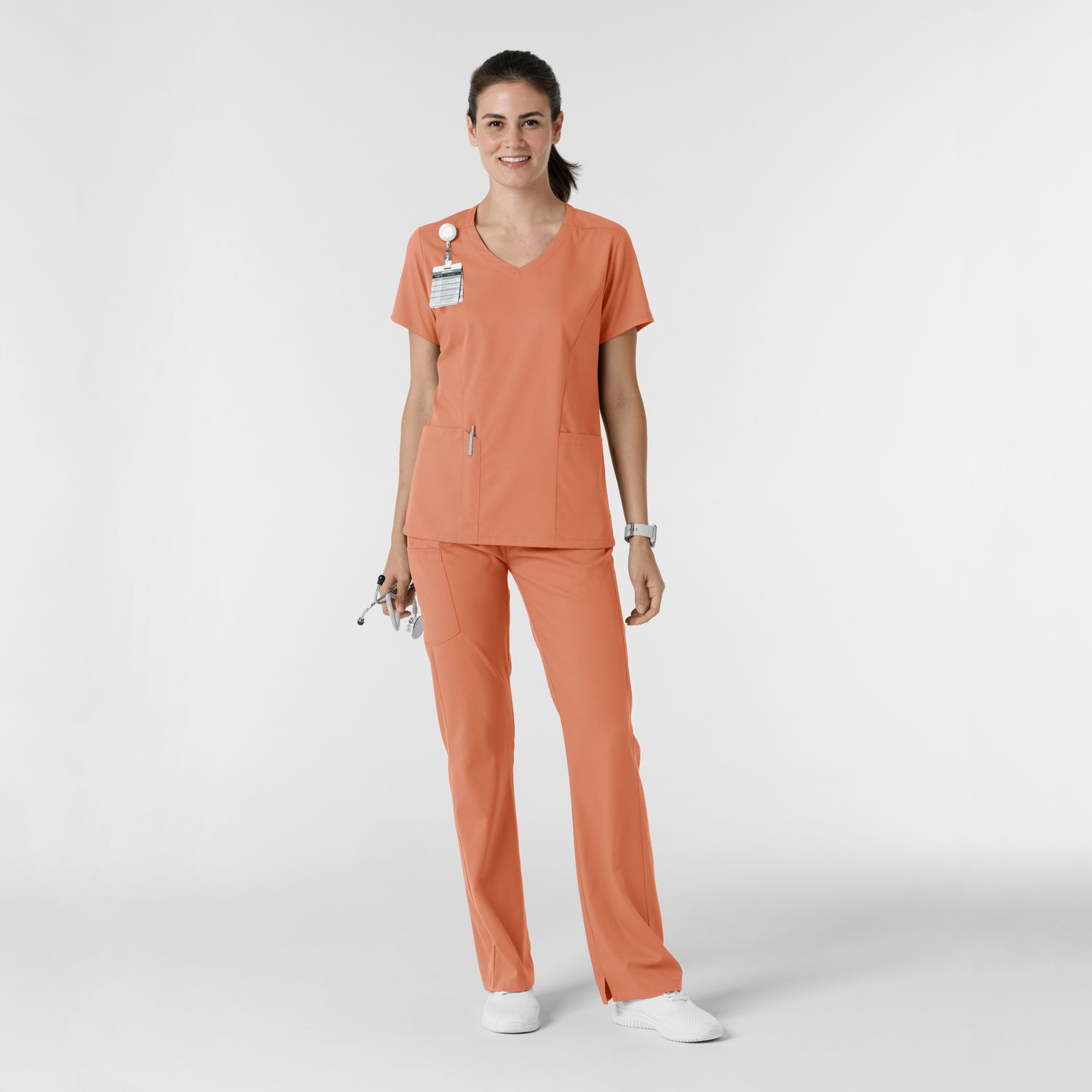 Pantalone donna 5251 svasato terracotta