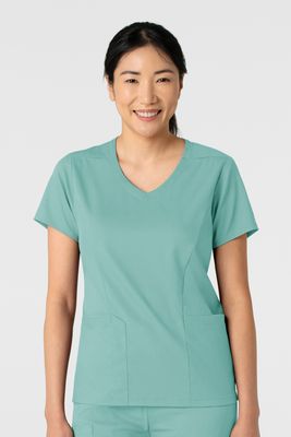 Casacca donna 6251 scollo a V turquoise