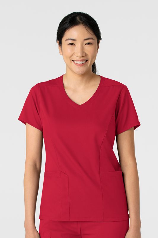 Casacca donna 6251 scollo a V red