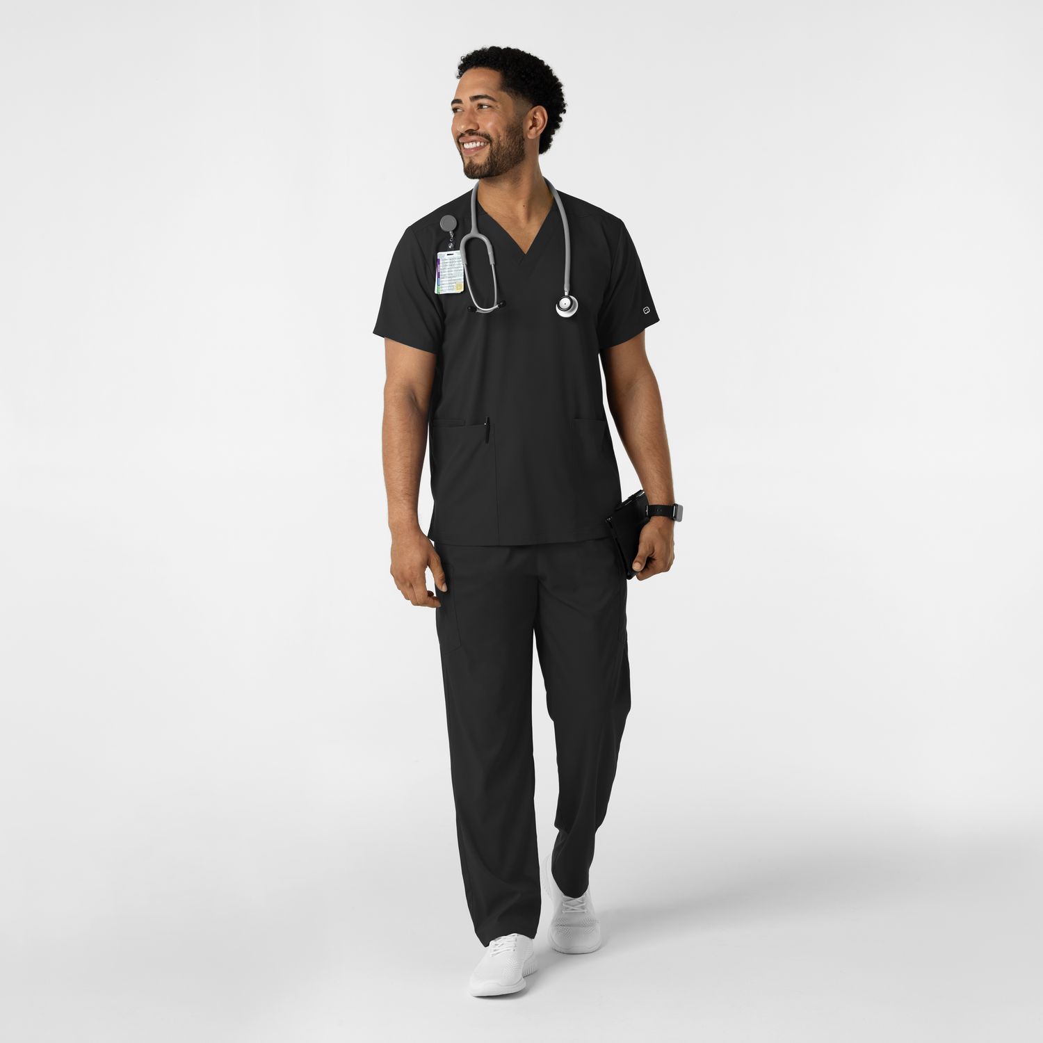 Casacca uomo 6051 scollo a V black
