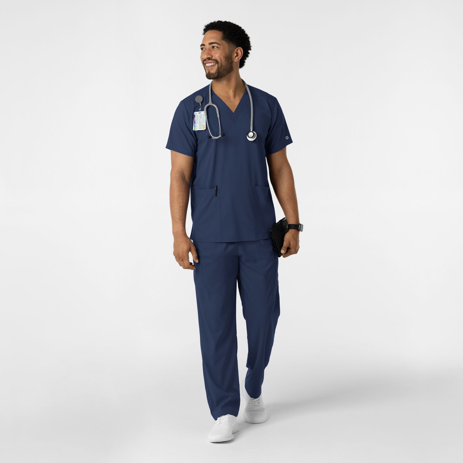 Casacca uomo 6051 scollo a V navy blue