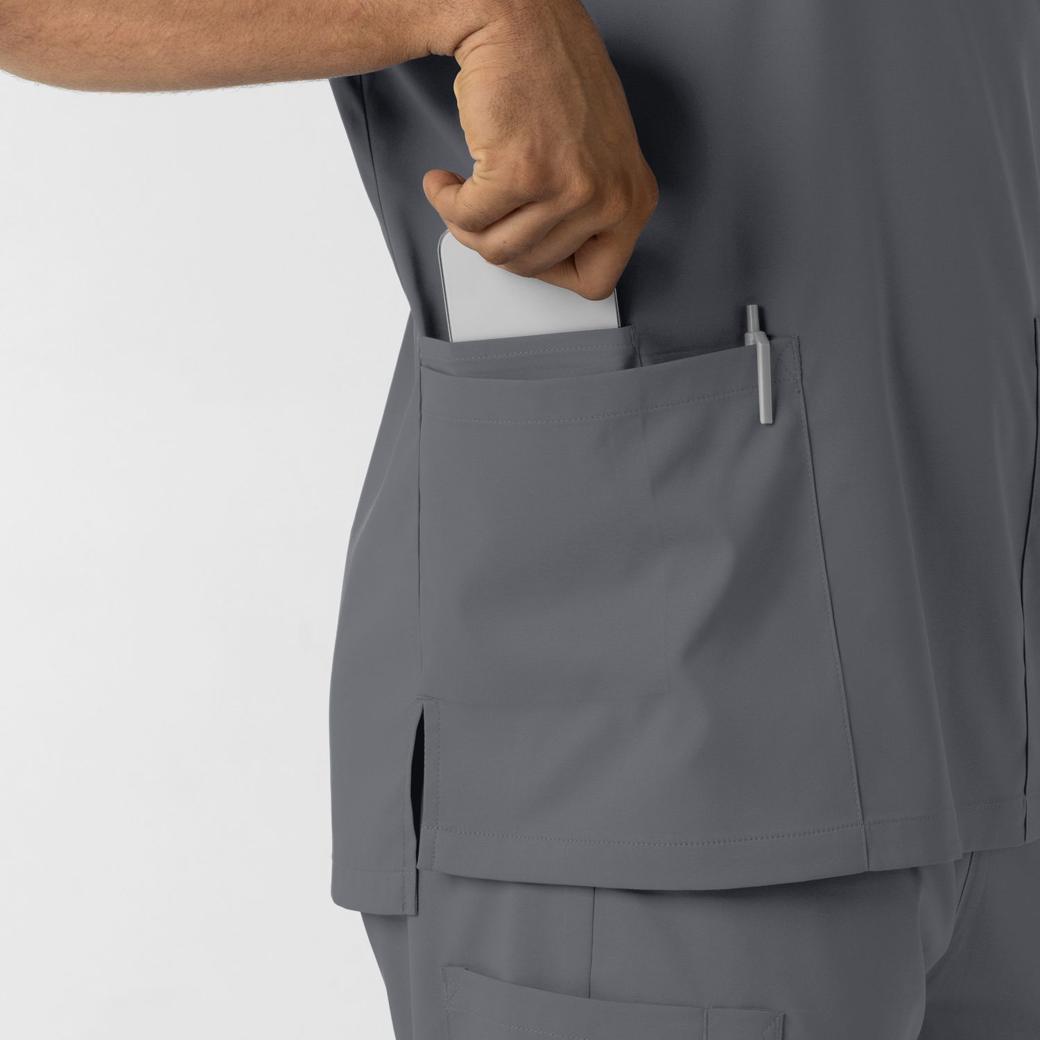 Casacca uomo 6051 scollo a V pewter
