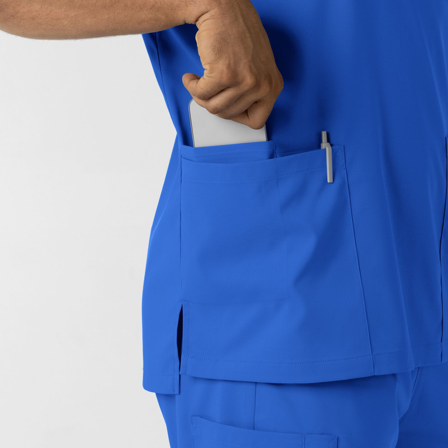 Casacca uomo 6051 scollo a V royal blue