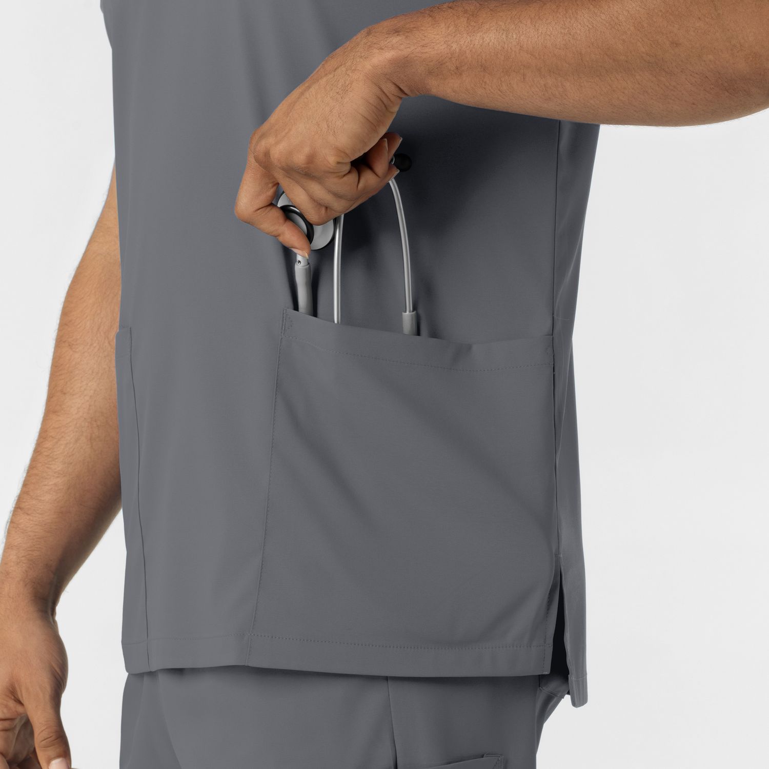 Casacca uomo 6051 scollo a V pewter