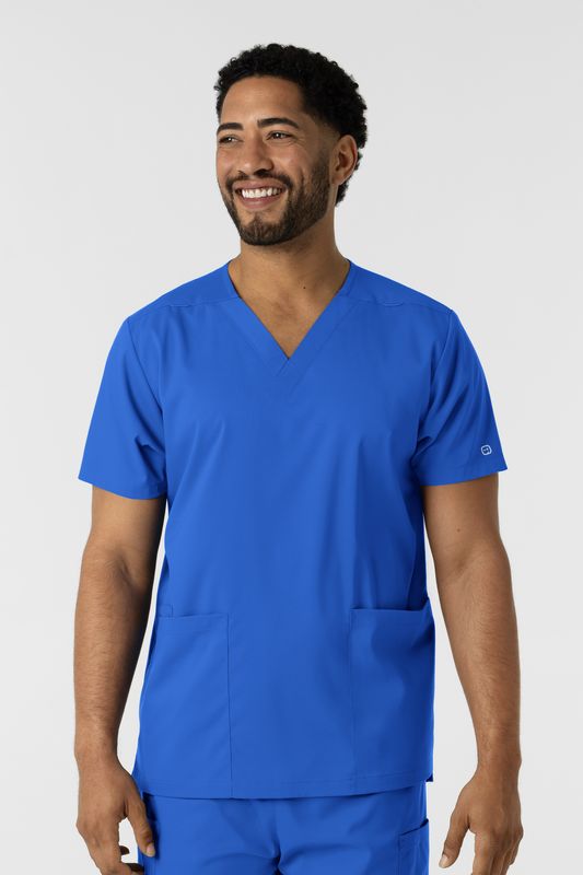 Casacca uomo 6051 scollo a V royal blue