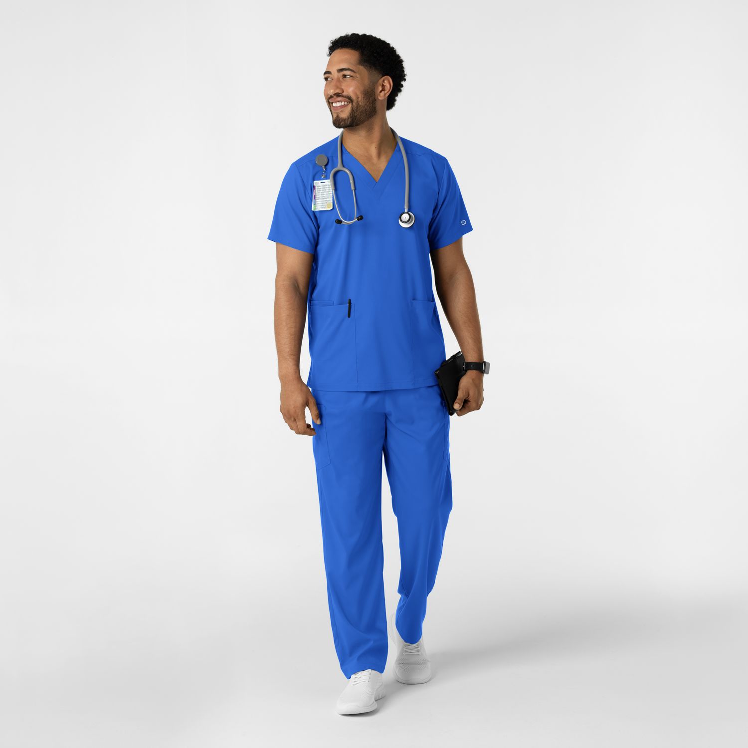 Casacca uomo 6051 scollo a V royal blue