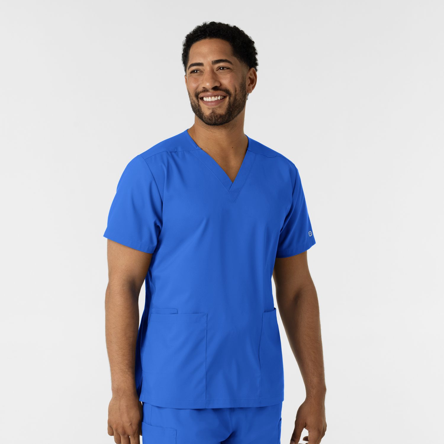 Casacca uomo 6051 scollo a V royal blue
