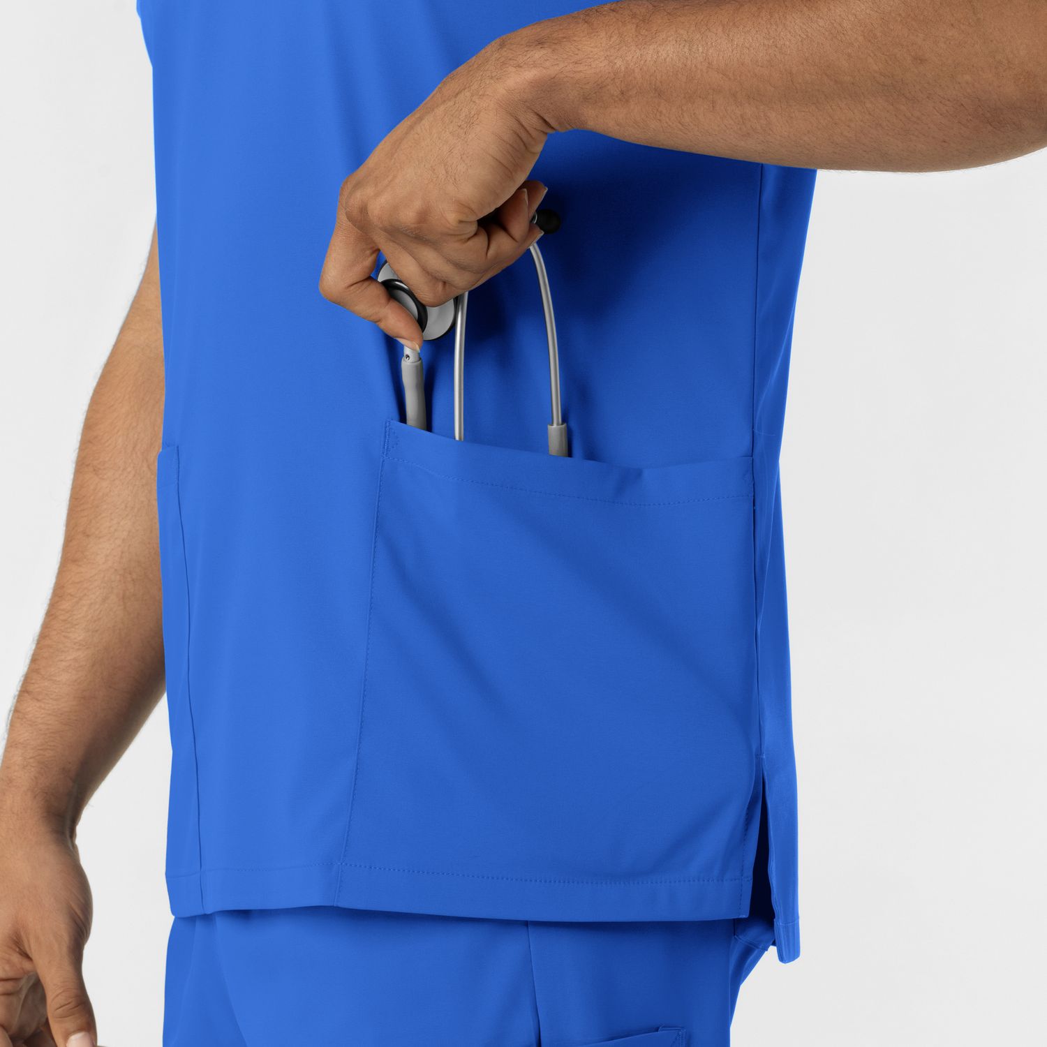 Casacca uomo 6051 scollo a V royal blue