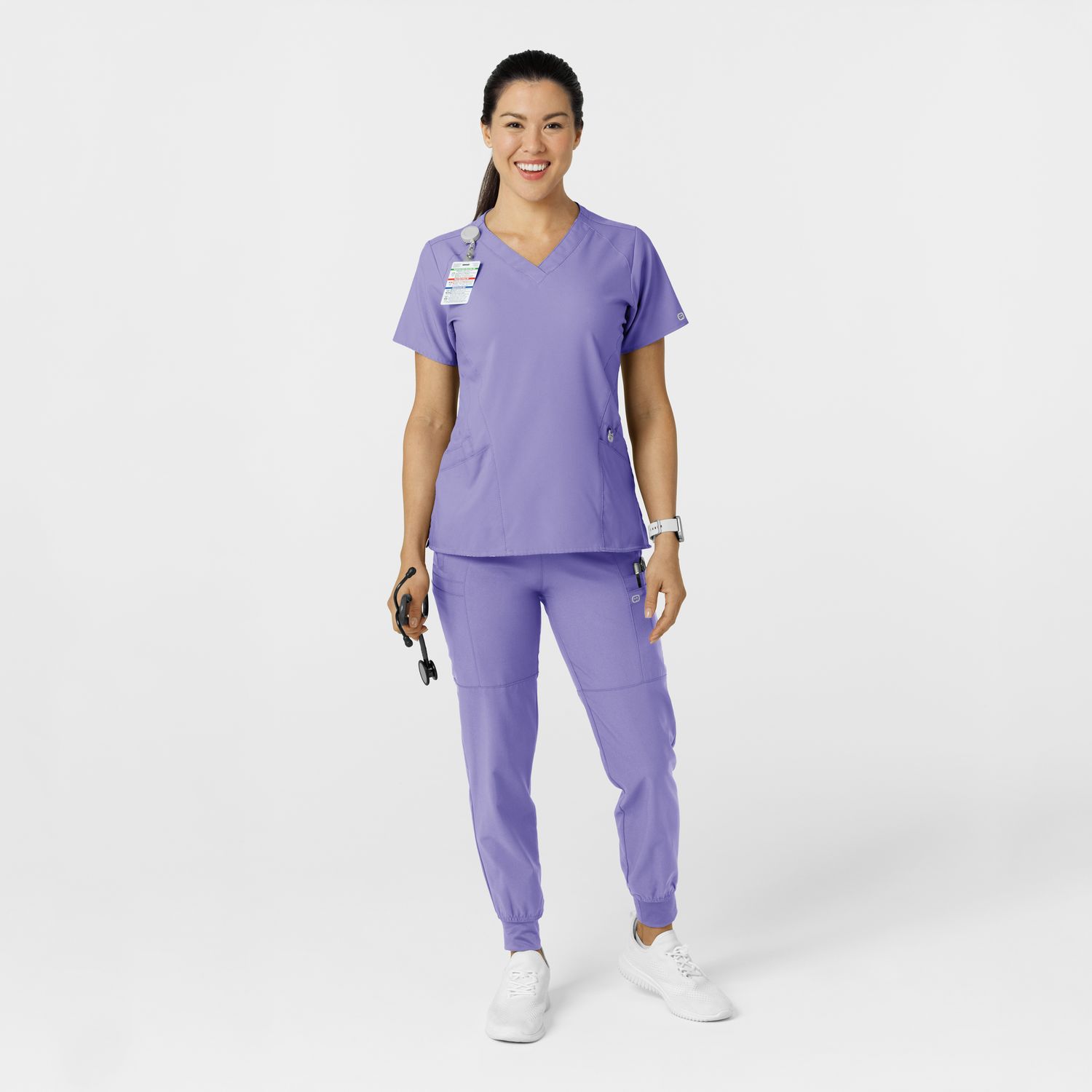 Pantalone donna 5555 cargo jogger iris