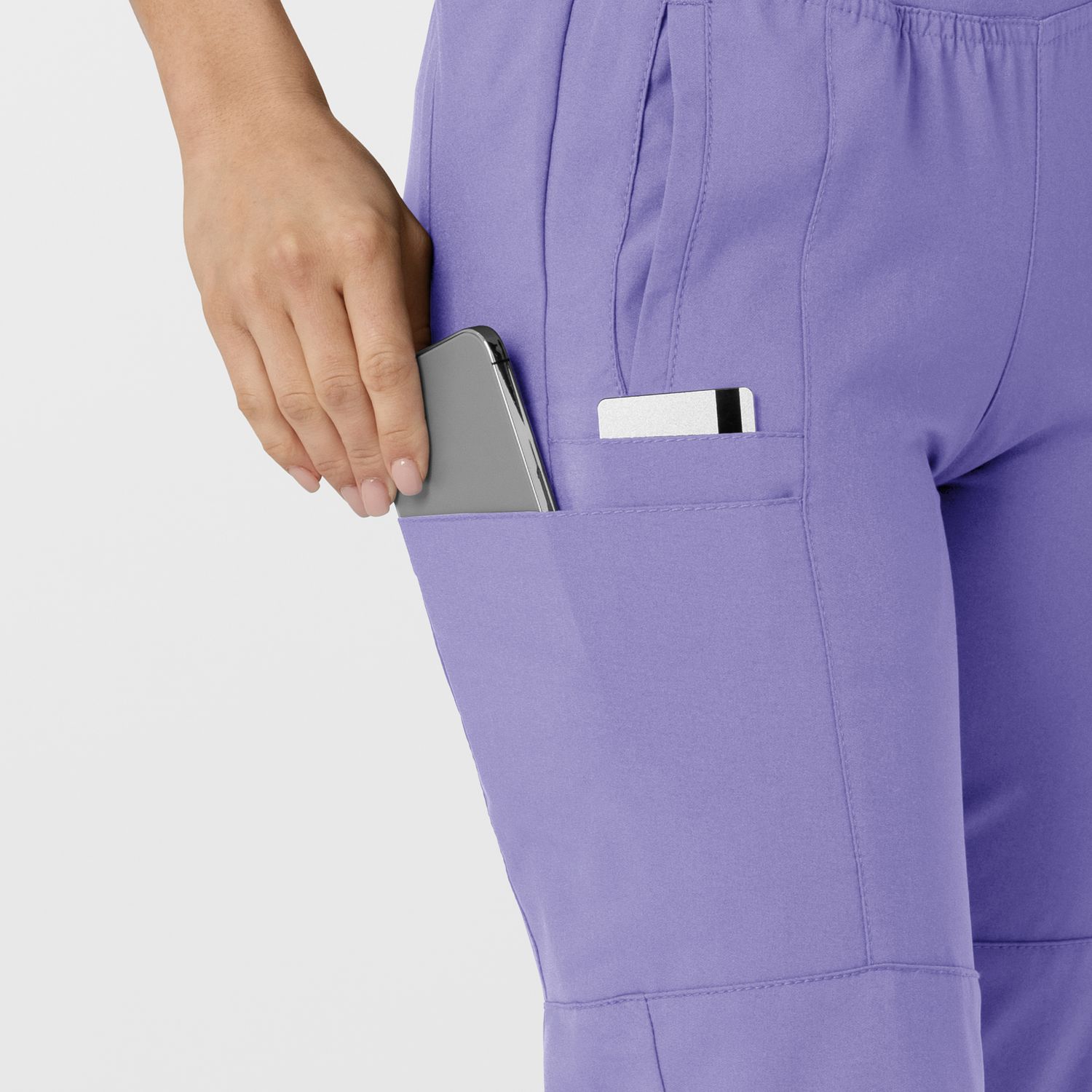 Pantalone donna 5555 cargo jogger iris