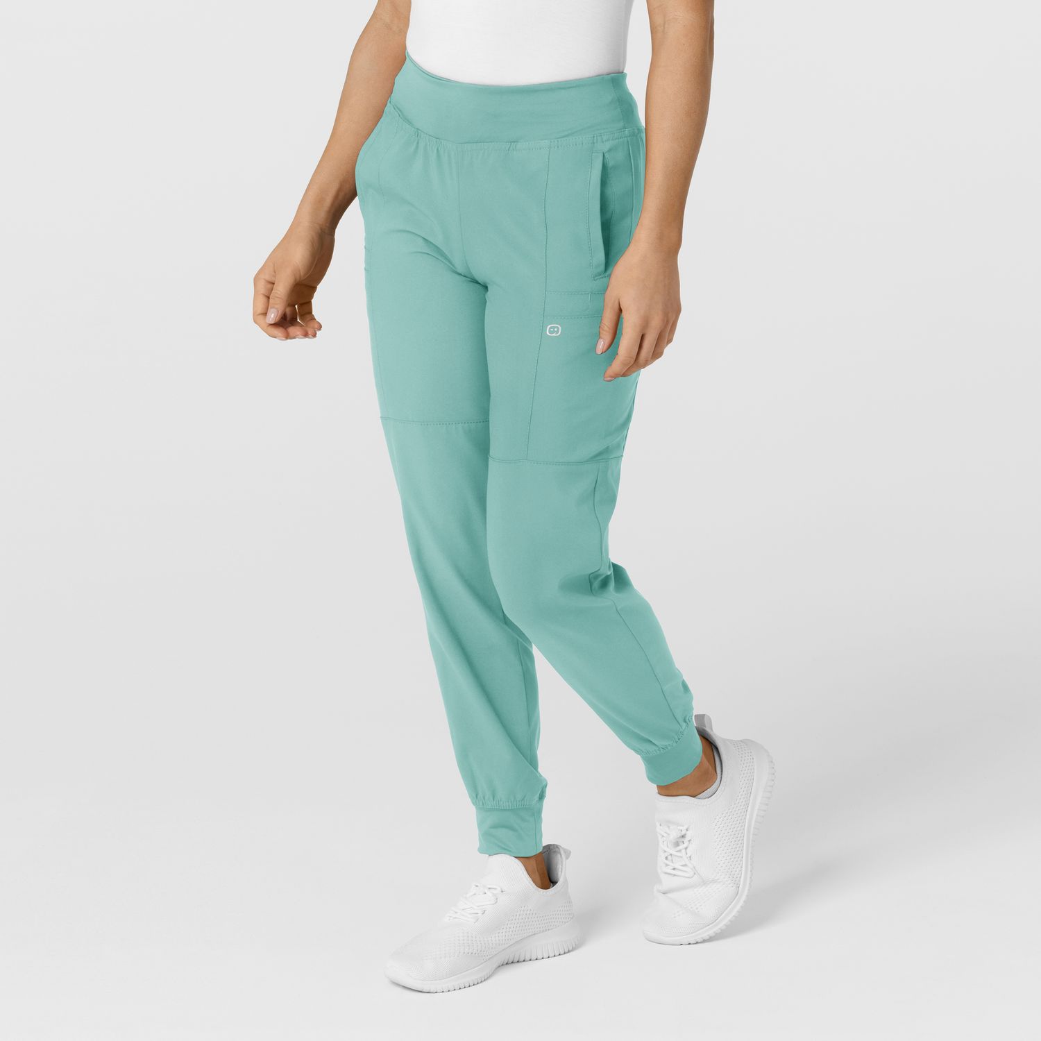Pantalone donna 5555 cargo jogger turquoise