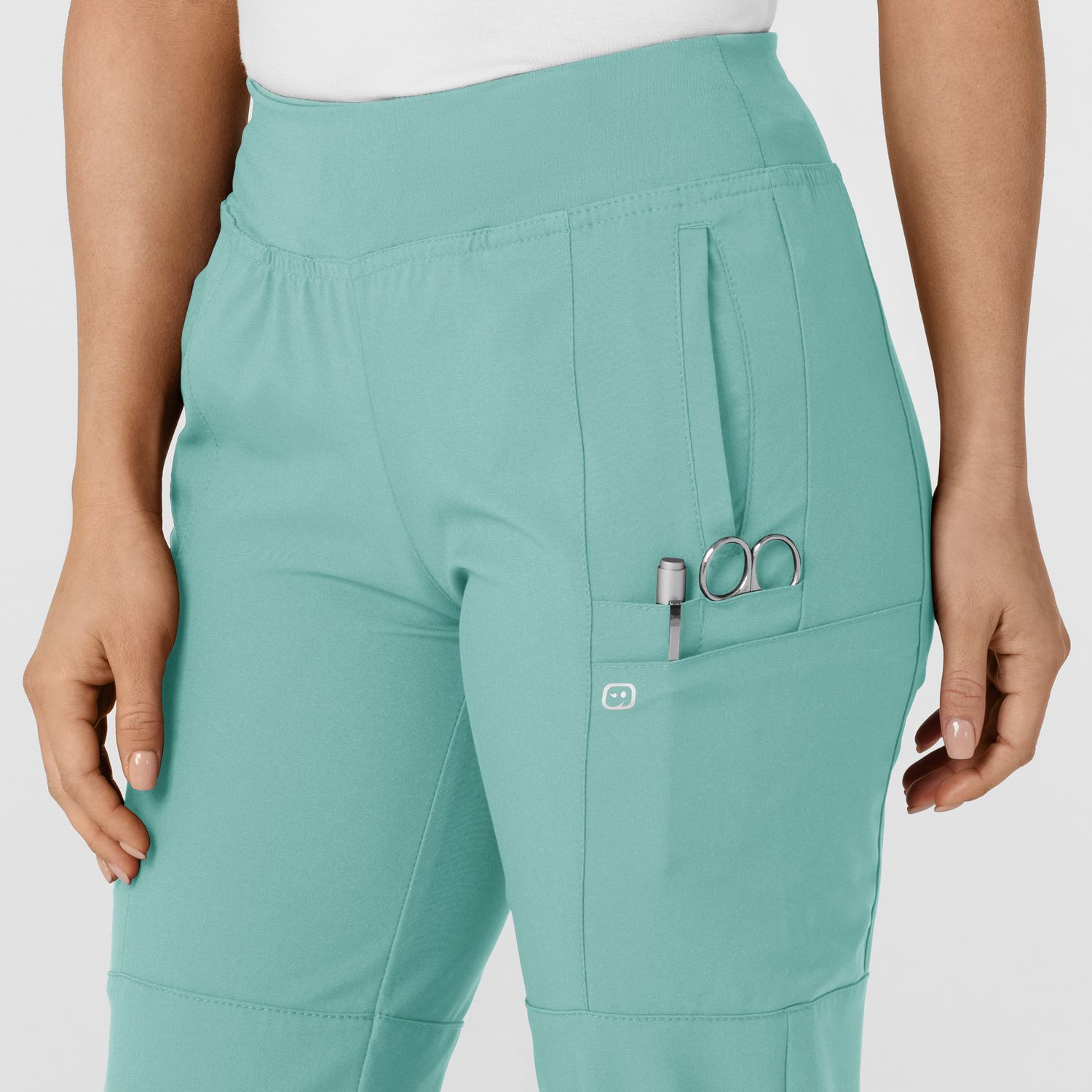 Pantalone donna 5555 cargo jogger turquoise