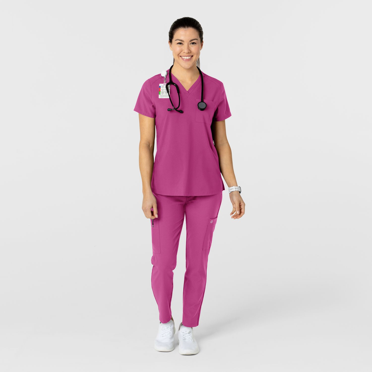 Pantalone donna 5045 sport 8 tasche raspberry