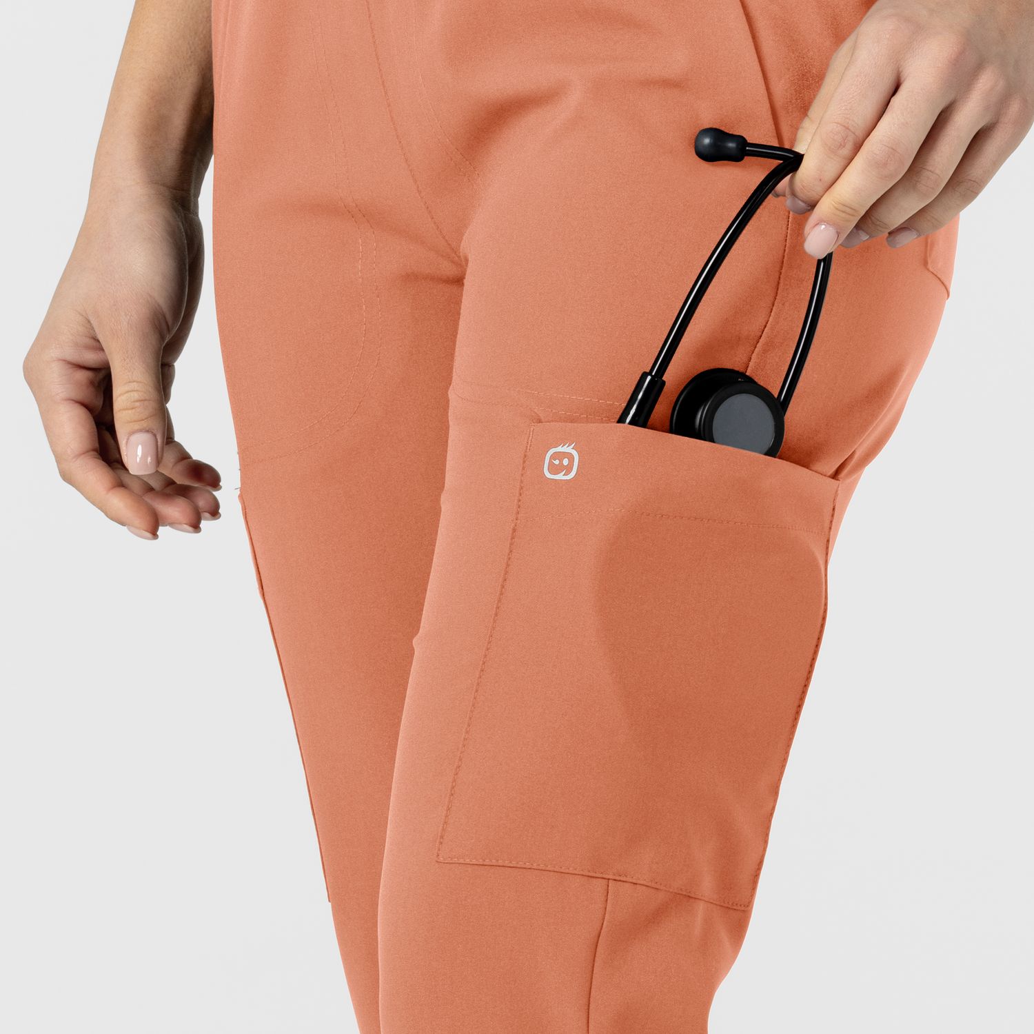 Pantalone donna 5045 sport 8 tasche terracotta