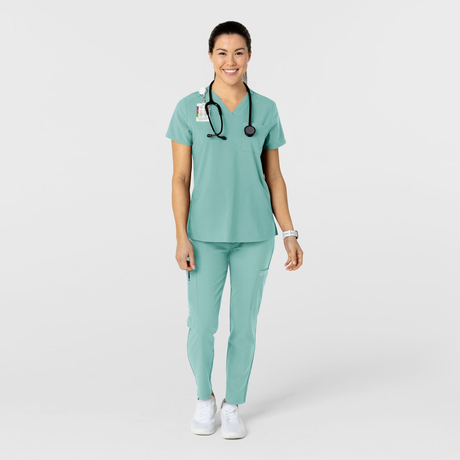 Pantalone donna 5045 sport 8 tasche turquoise