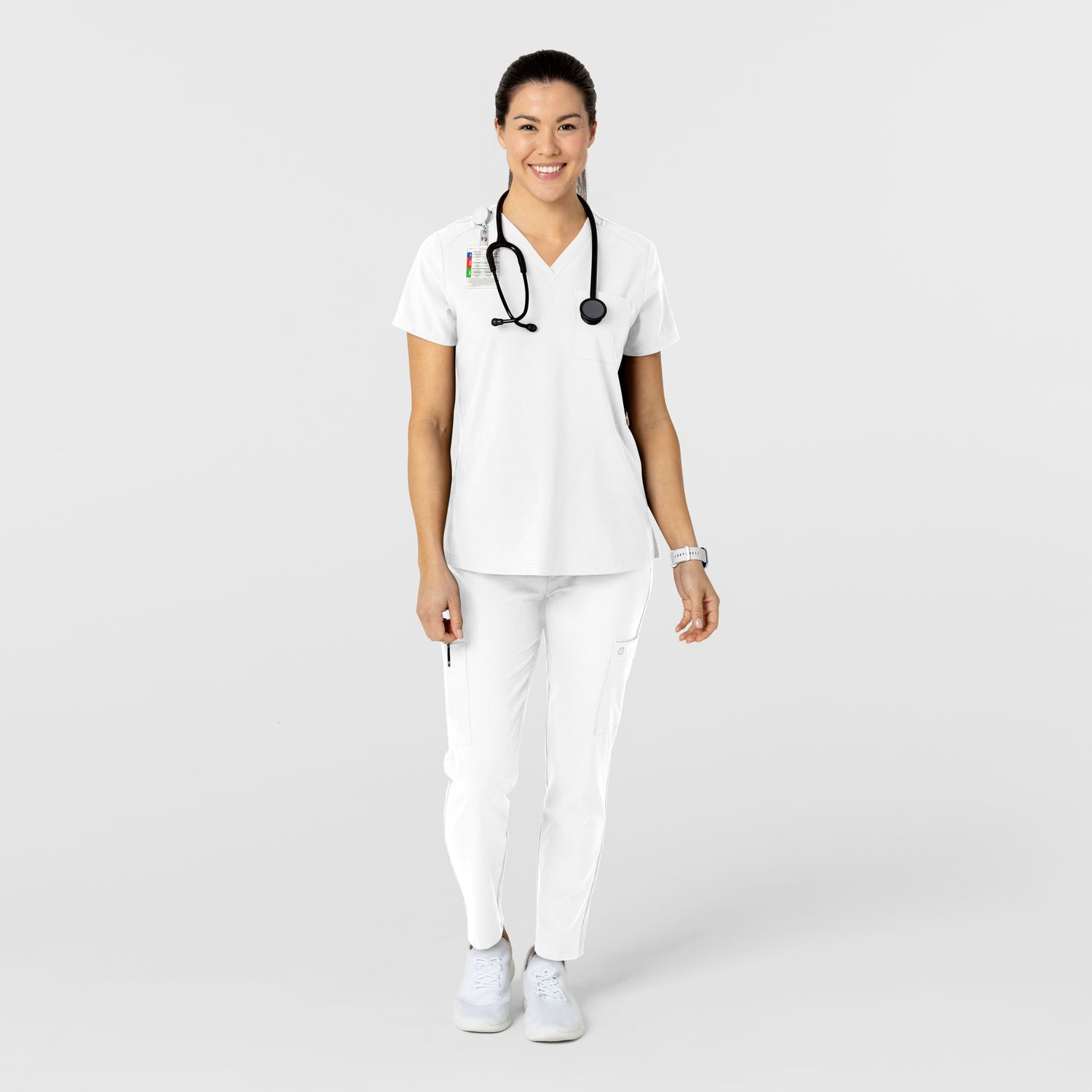 Pantalone donna 5045 sport 8 tasche white