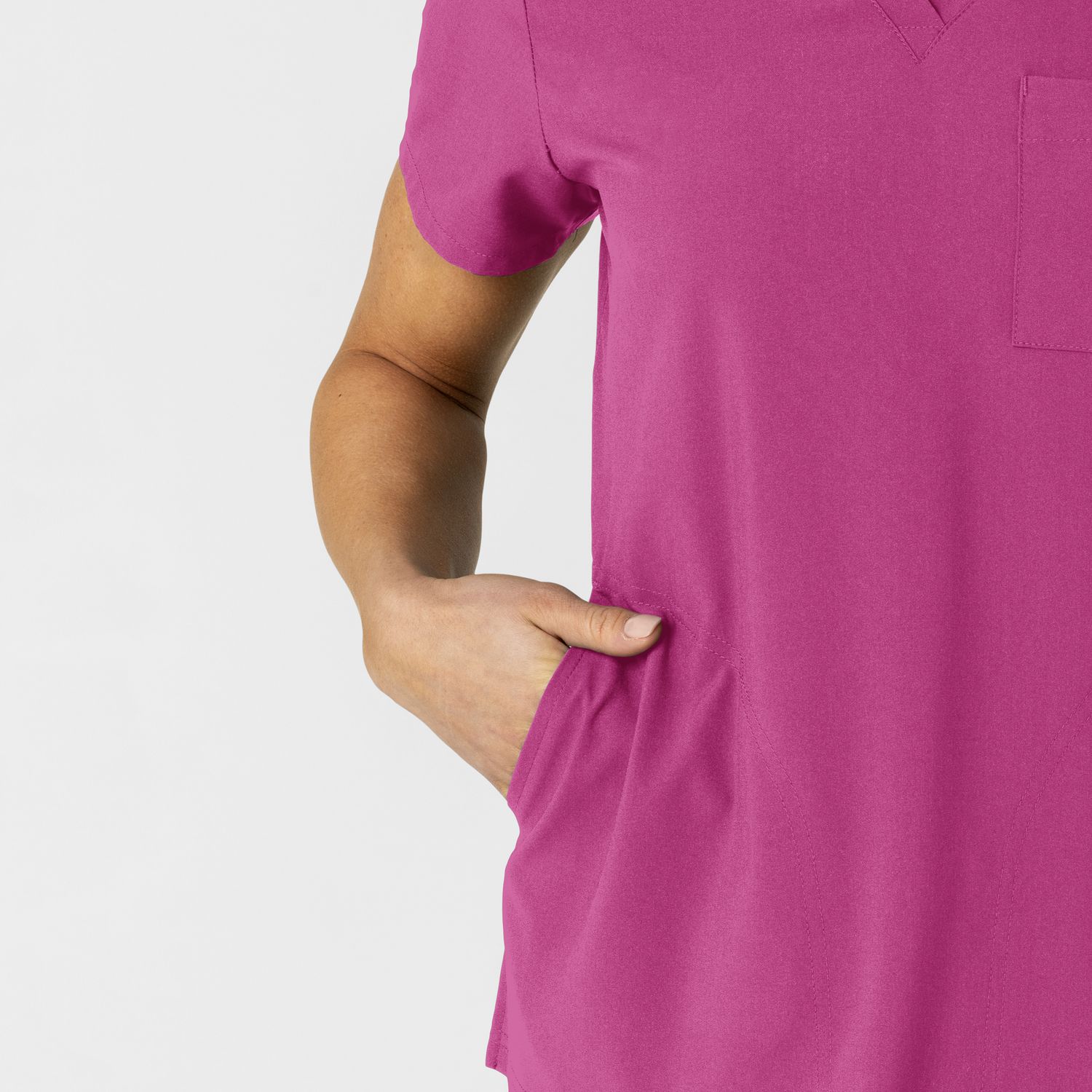 Casacca donna 6045 scollo a V raspberry